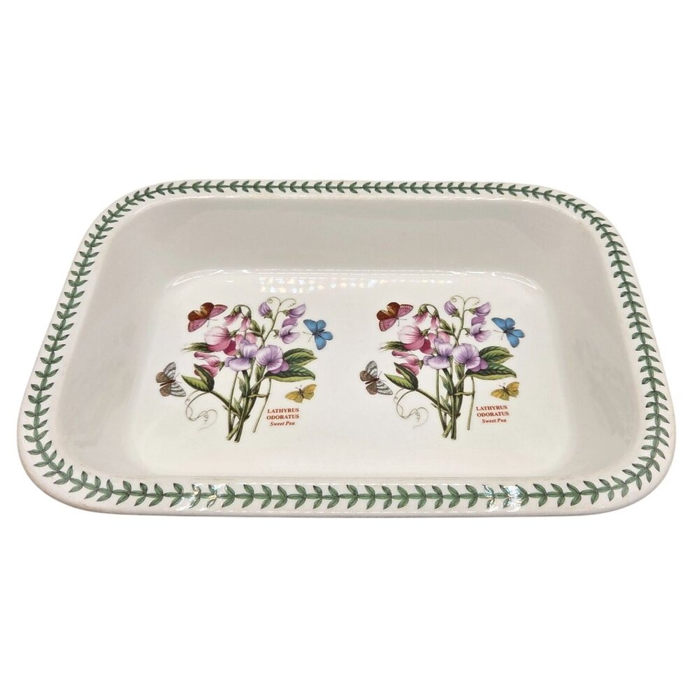 Portmeirion Botanic Garden Sweet Pea Rectangular Roasting Baking Dish 13 x 9